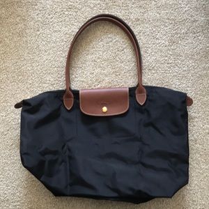 Long Champ Black Nylon Bag